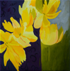 Gelbe Tulpen, grn 2012 | 50 x 50 cm | l/Lw.
